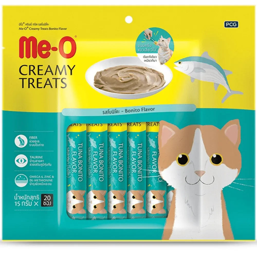 Me O Creamy Crab, Salmon and Bonito Cat Treat Combo