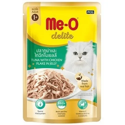 Me O Delite Tuna with Bonito and Tuna with Chicken Flake in Jelly Cat Wet Food Combo