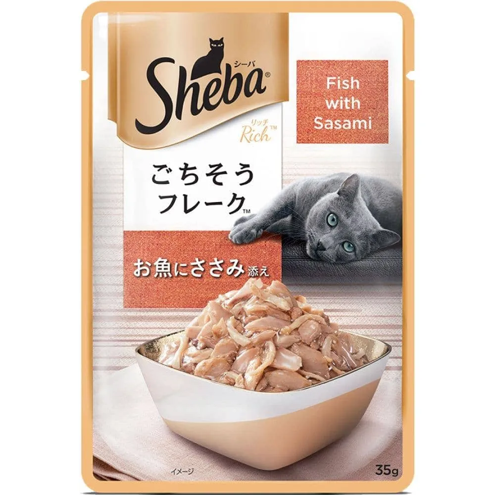 Me O Delite Tuna with Crab Sticks in Jelly and  Sheba Fish with Sasami Premium Cat Wet Food Combo