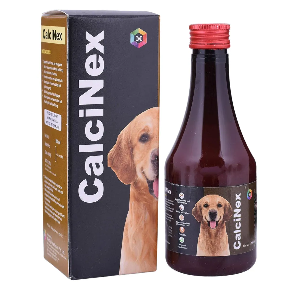 Medfly Healthcare CalciNex Syrup Calcium Supplement for Dogs and Cats (200ml)