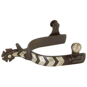 Men's Show Spurs with German Silver Chevron Trim