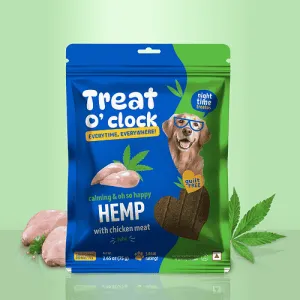 Natural Remedies Treat O'Clock Hemp with Chicken Meat Treats for Dogs