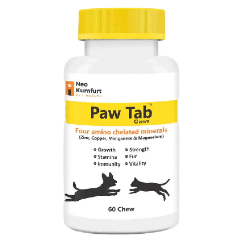 Neo Kumfurt Pawtab Chews Minerals Vitamins for Dogs and Cats (60 tablets)