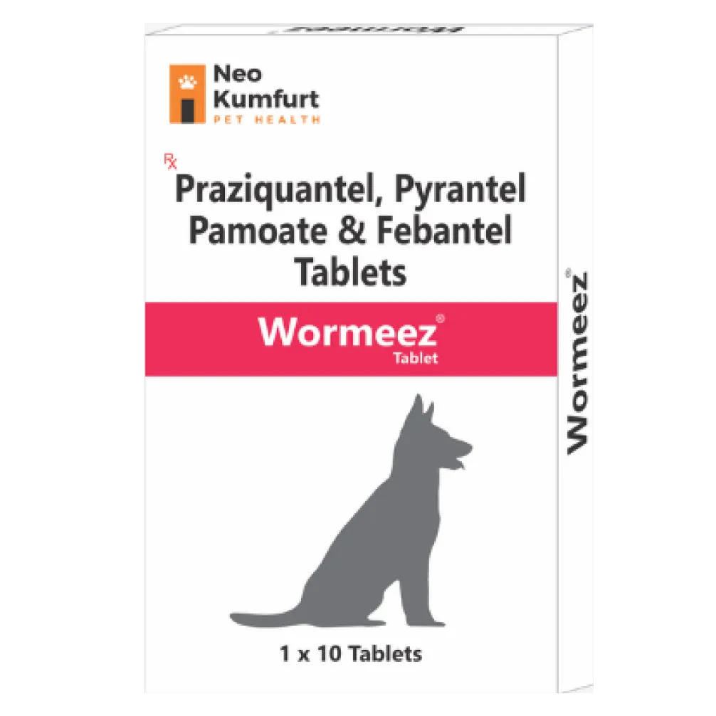 Neo Kumfurt Wormeez Deworming Tabet for Dogs (pack of 10 tablets)