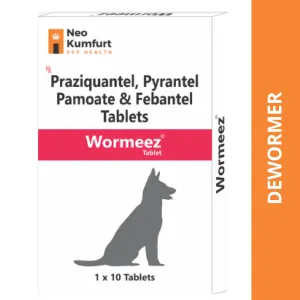 Neo Kumfurt Wormeez Deworming Tabet for Dogs (pack of 10 tablets)