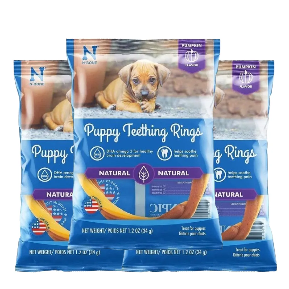 NPIC Pumpkin Flavour N Bone Puppy Teething Ring Dog Treats