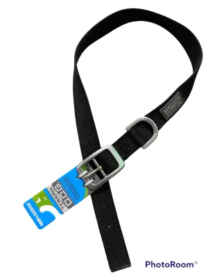 Nylon 2-Ply Dog Collar - black - 19" L