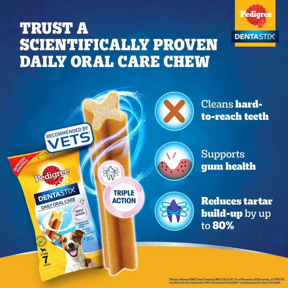 Pedigree PRO Expert Nutrition Active Adult (18 Months ) Large Breed Dry Food and Dentastix Oral Care for Adult (25 kg ) Combo for Dogs