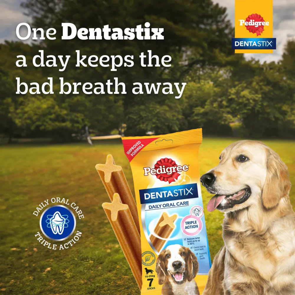 Pedigree PRO Expert Nutrition Active Adult (18 Months ) Large Breed Dry Food and Dentastix Oral Care for Adult (25 kg ) Combo for Dogs