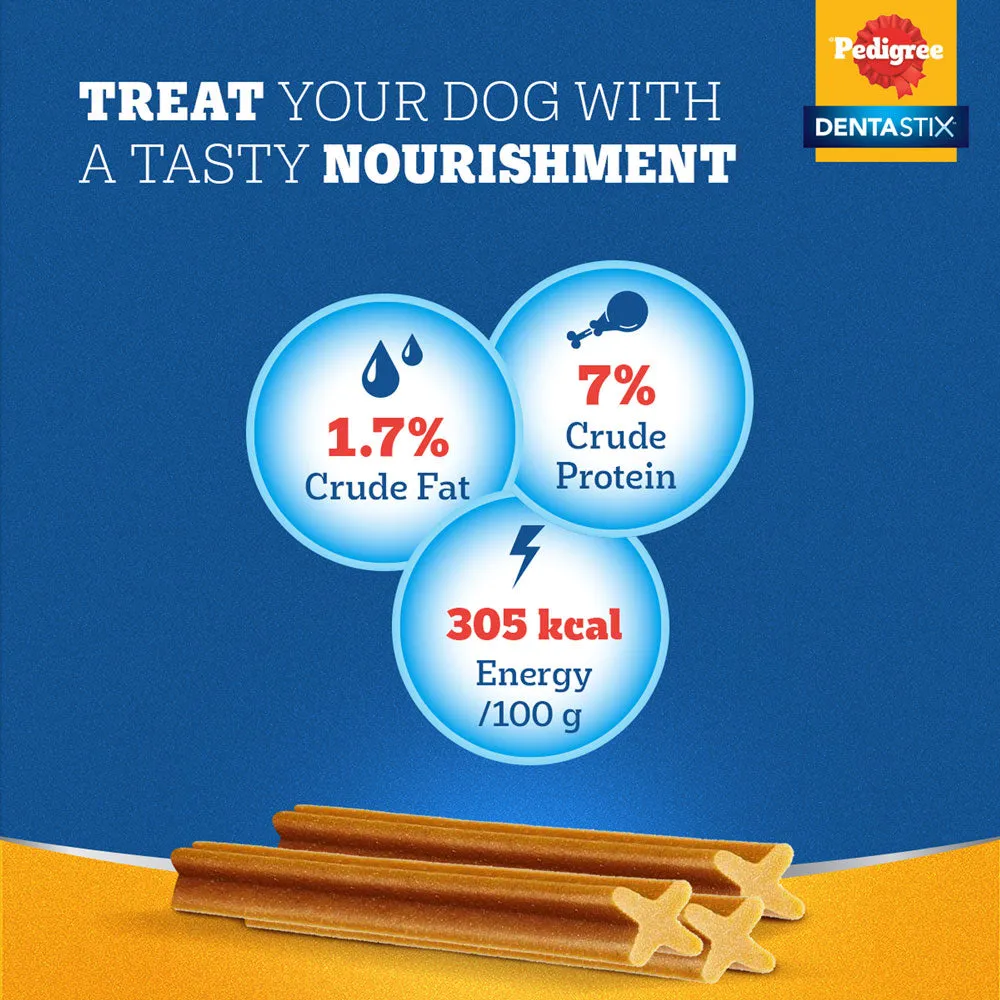 Pedigree PRO Expert Nutrition Active Adult (18 Months ) Large Breed Dry Food and Dentastix Oral Care for Adult (25 kg ) Combo for Dogs