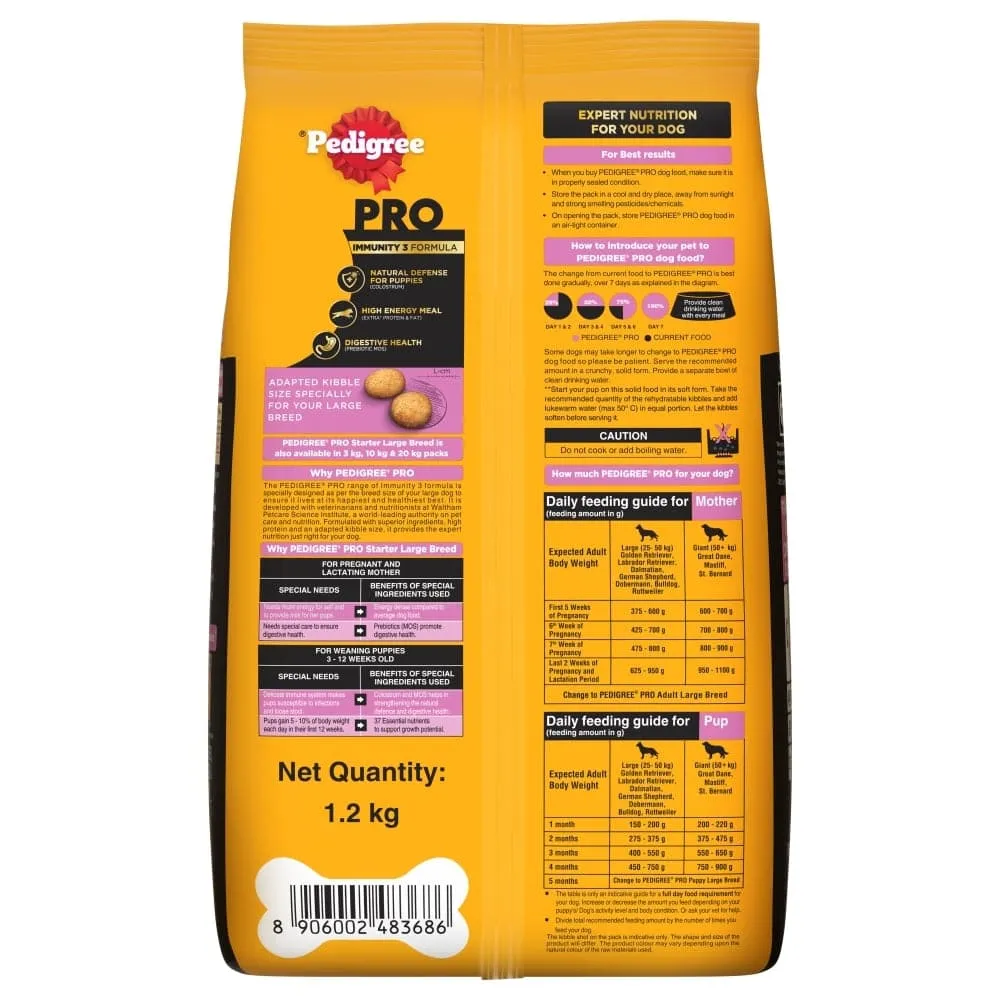 Pedigree PRO Expert Nutrition Lactating/Pregnant Mother & Puppy Starter(3 to 12 Weeks) Large Breed Dog Dry Food