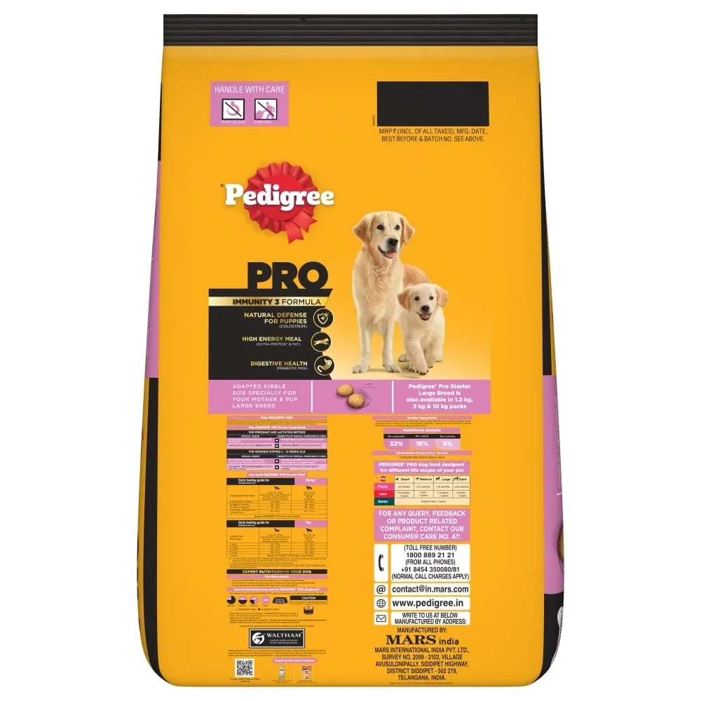 Pedigree PRO Expert Nutrition Lactating/Pregnant Mother & Puppy Starter(3 to 12 Weeks) Large Breed Dog Dry Food