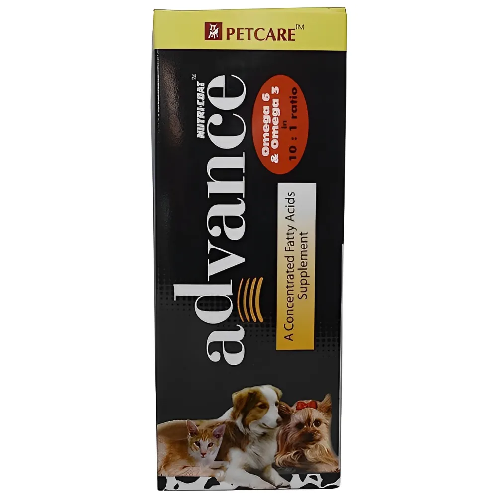 Petcare Nutricoat Advance Omega 3   6 Syrup for Dogs and Cats (400ml) And Savavet Kiwof Plus Dog Deworming Tablet (Pack of 10) Combo