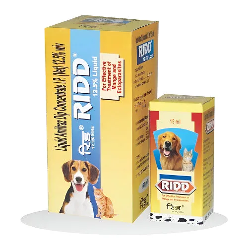 Petcare Ridd (amitraz) Anti Tick & Flea Solution For Dogs