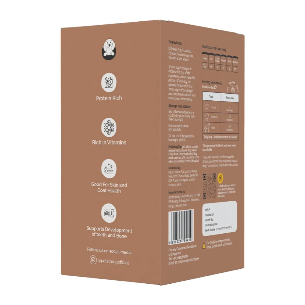 PetStrong Chicken and Egg in Gravy Wet Food for Dogs