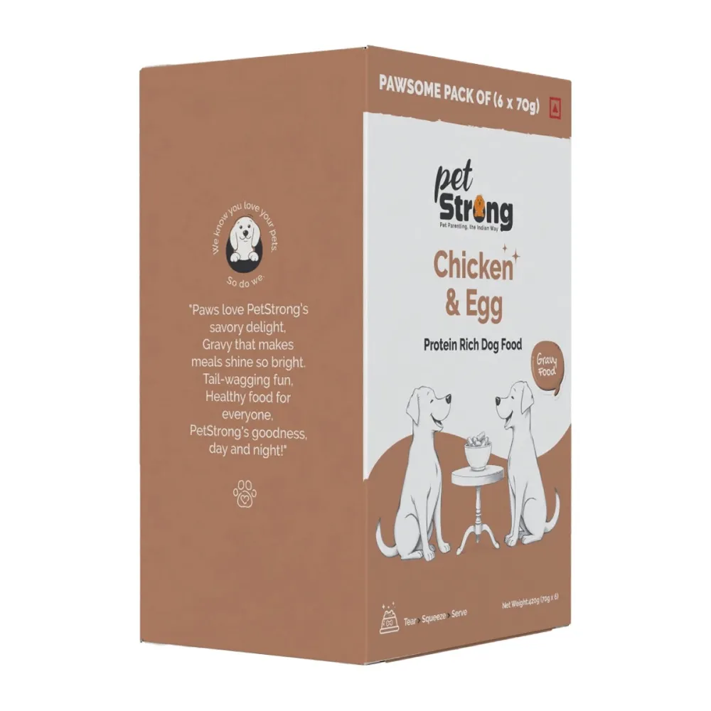 PetStrong Chicken and Egg in Gravy Wet Food for Dogs