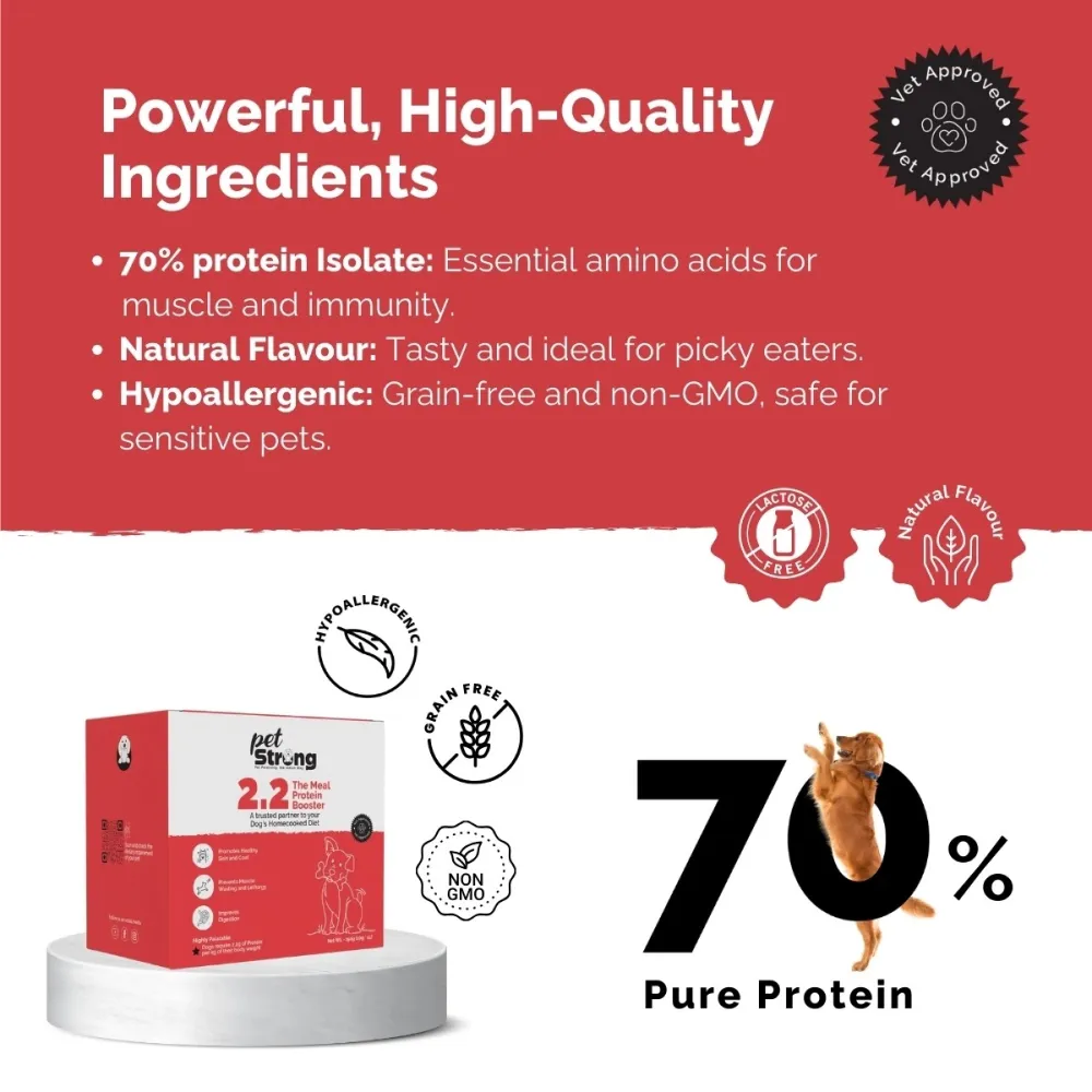 PetStrong Chicken and Rice Fresh Food and 2.2  Meal Protein Booster for Dogs Combo