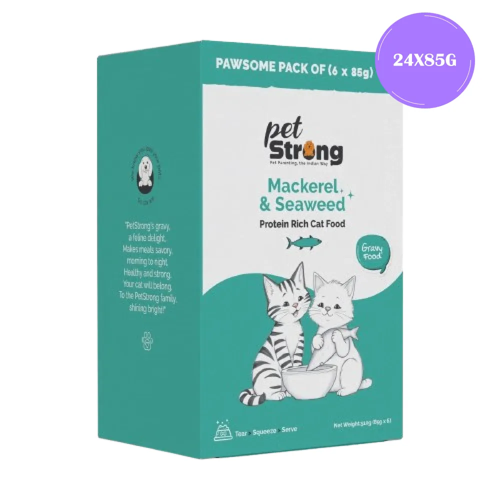 PetStrong Mackerel and Seaweed in Gravy Cat Wet Food