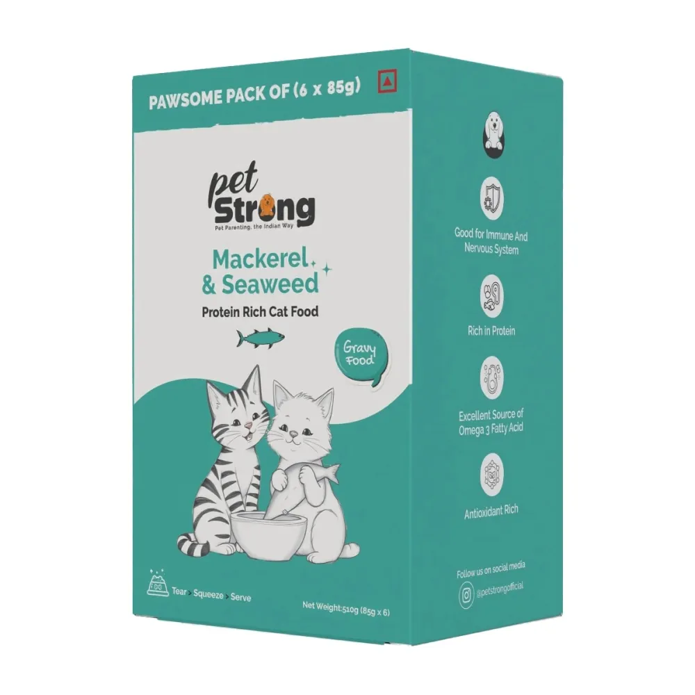 PetStrong Mackerel and Seaweed in Gravy Cat Wet Food