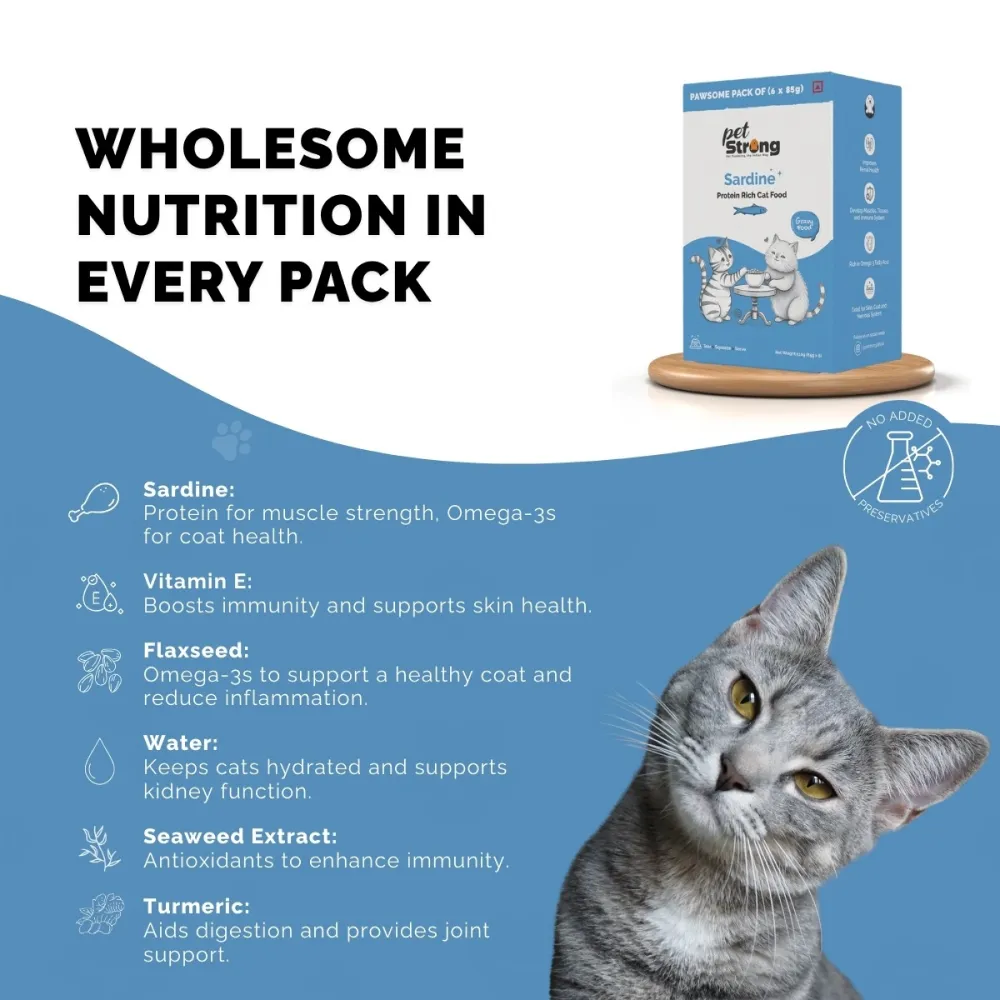 PetStrong Sardine in Gravy Cat Wet Food