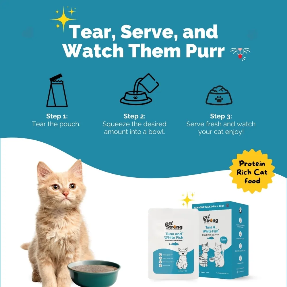 PetStrong Tuna and White Fish in Gravy Cat Wet Food