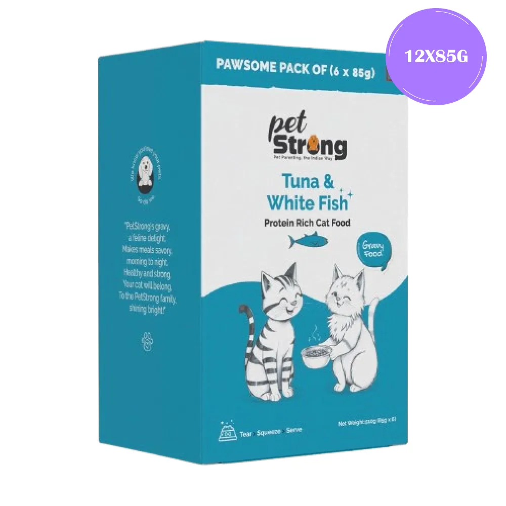 PetStrong Tuna and White Fish in Gravy Cat Wet Food