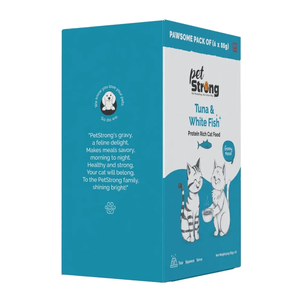 PetStrong Tuna and White Fish in Gravy Cat Wet Food