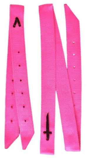 PINK - SHOWMAN- NYLON OFF BILLET AND TIE STRAP SET.