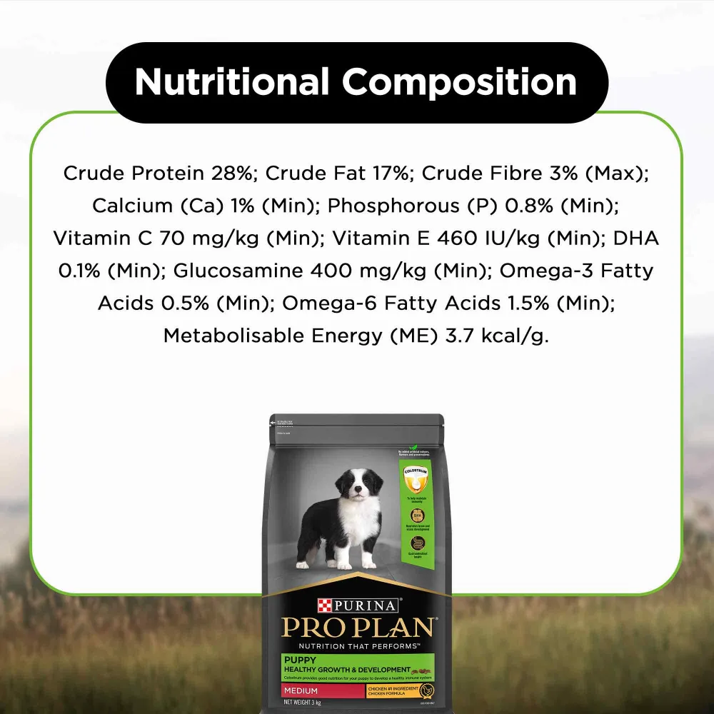 Pro Plan Chicken Medium Breed Puppy Dog Dry Food (New Improved Formula) (Limited Shelf Life)