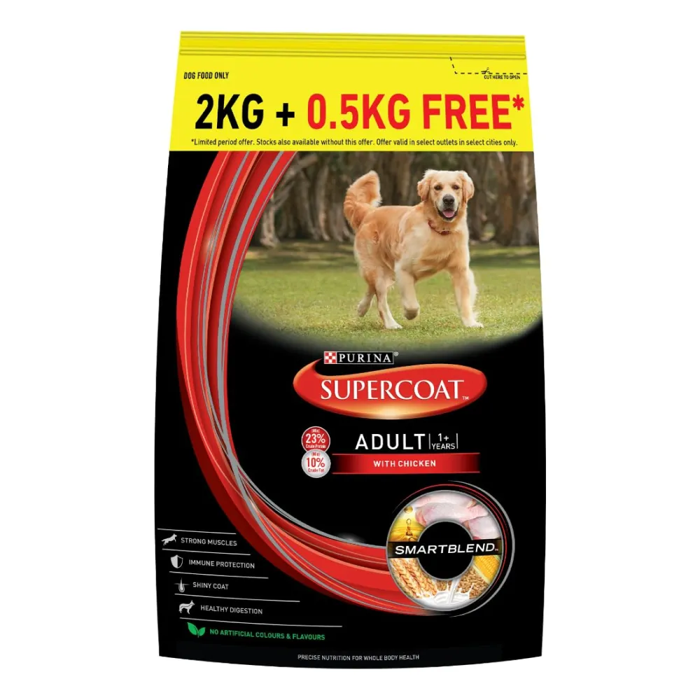 Purina SuperCoat Chicken Smartblend Adult Dog Dry Food (1  Years)