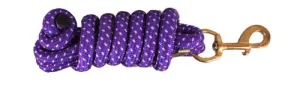 PURPLE NYLON PRO BRAIDED LEAD ROPE 7'