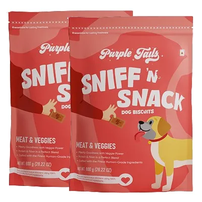 Purple Tails Meat and Veggies Biscuits Dog Treat