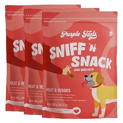Purple Tails Meat and Veggies Biscuits Dog Treat