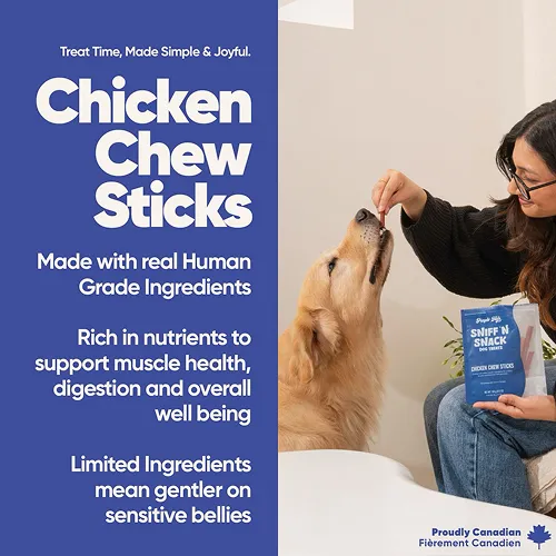 Purple Tails Sniff N Snack Chicken Chew Sticks Dog Treat