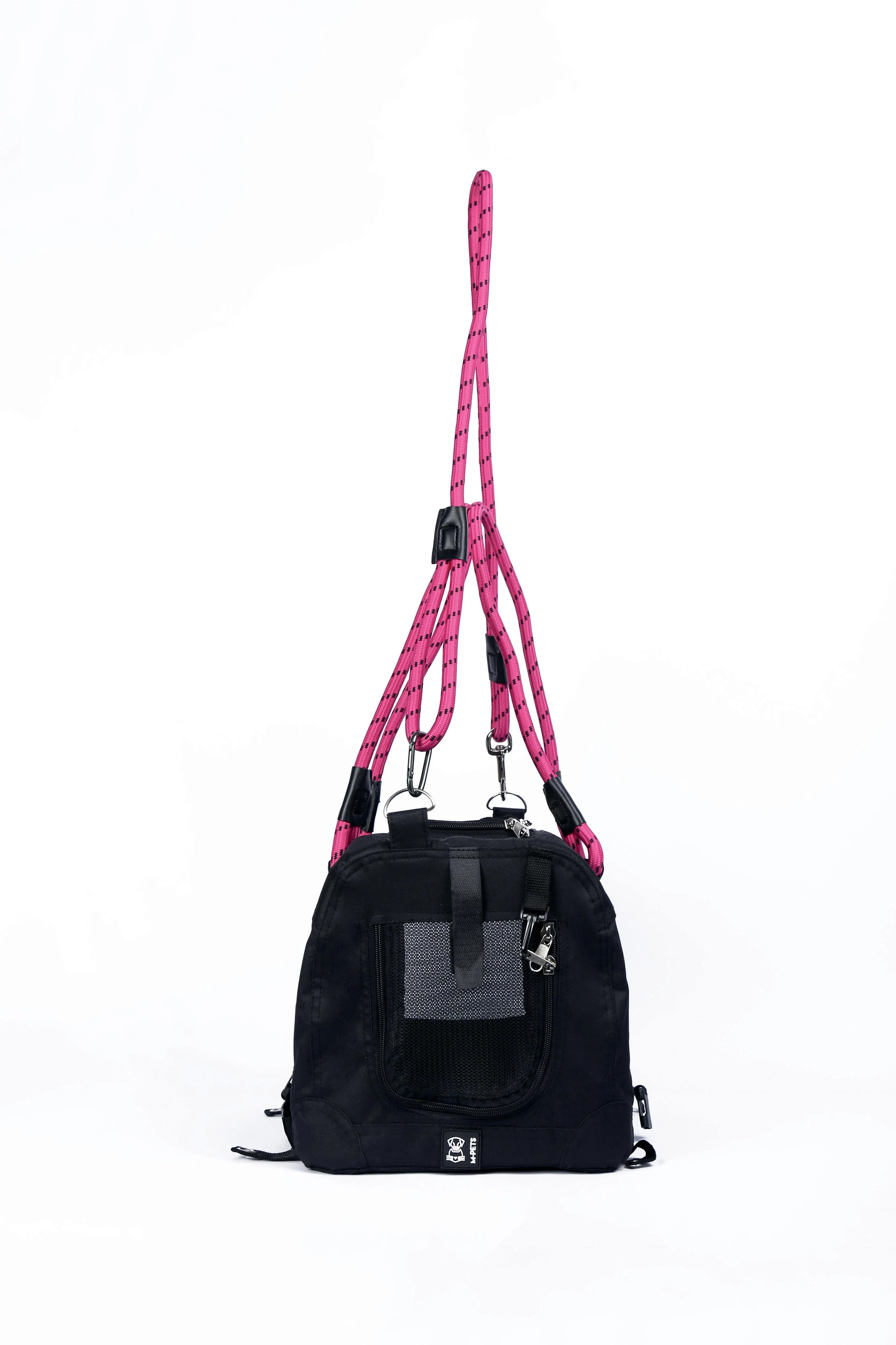 REMIX Travel Carrier 2 in 1 with Leash-Shoulder Belt - Black & Pink