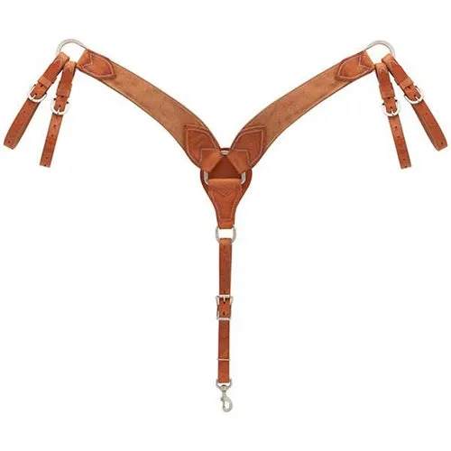 Rough Out Russet Harness Leather Roper Breast Collar