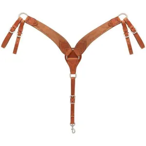 Rough Out Russet Harness Leather Roper Breast Collar