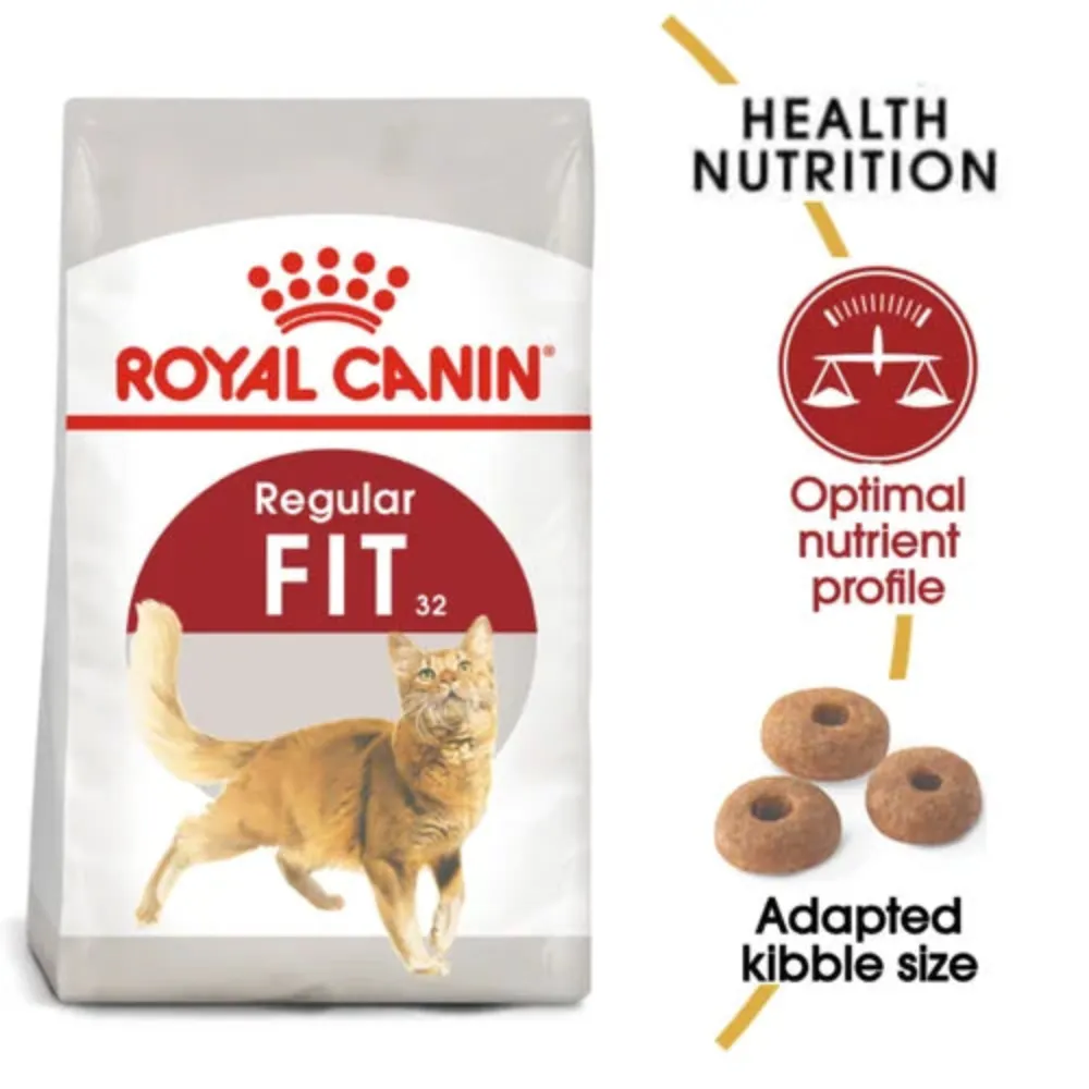 Royal Canin Fit 32 Dry Food and Hair & Skin Care Adult Cat Dry Food Combo