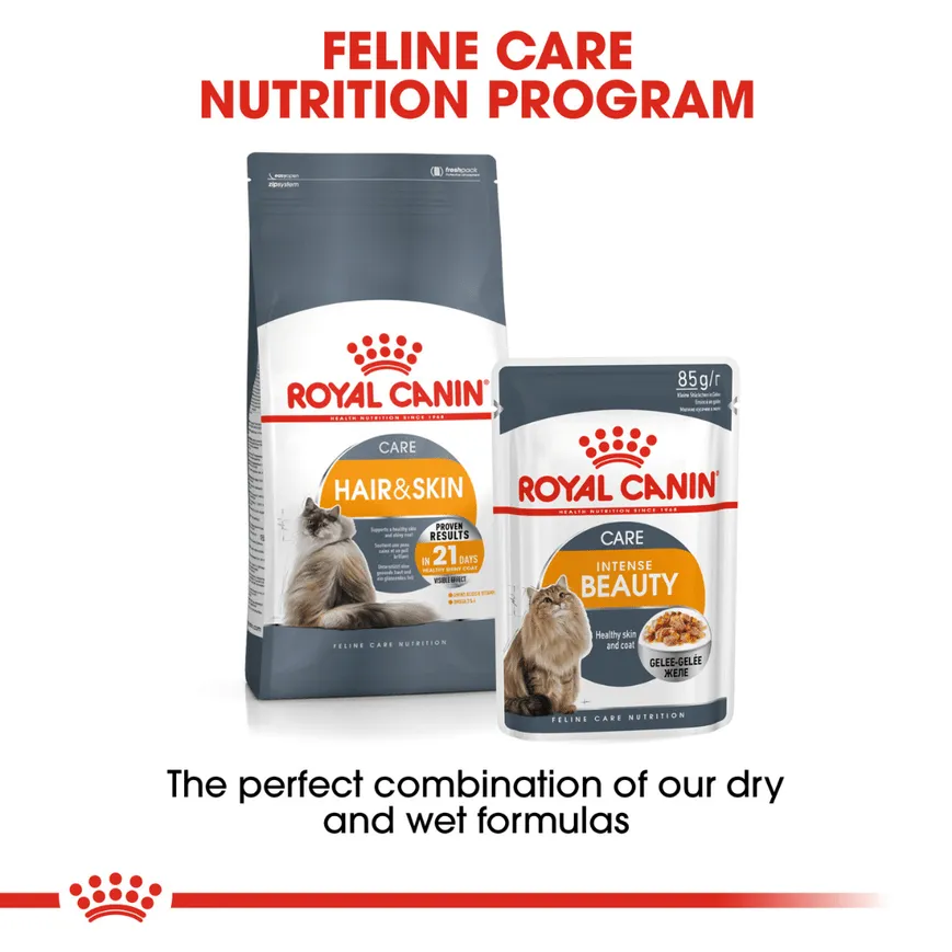 Royal Canin Fit 32 Dry Food and Hair & Skin Care Adult Cat Dry Food Combo