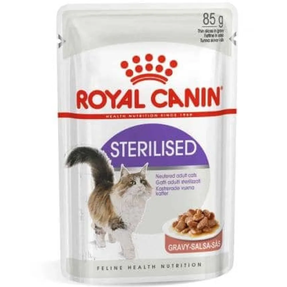 Royal Canin Instinctive and Sterilised Gravy Adult Cat Wet Food Combo