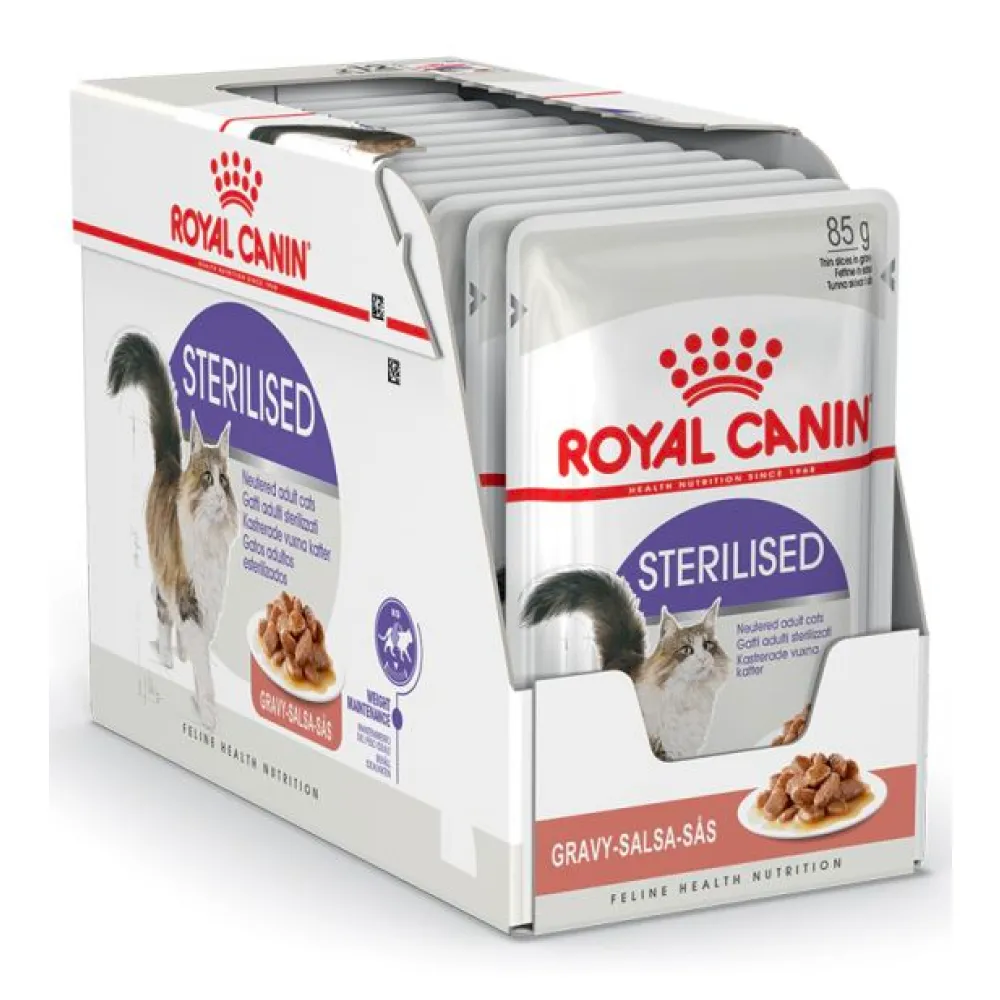 Royal Canin Instinctive and Sterilised Gravy Adult Cat Wet Food Combo