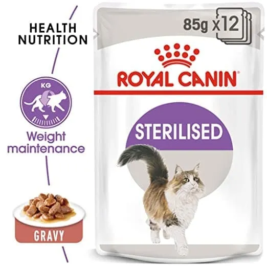 Royal Canin Instinctive and Sterilised Gravy Adult Cat Wet Food Combo