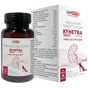 Savavet Kynetra Tablets for Kidney Health Support for Dogs and Cats (60 Tablets)