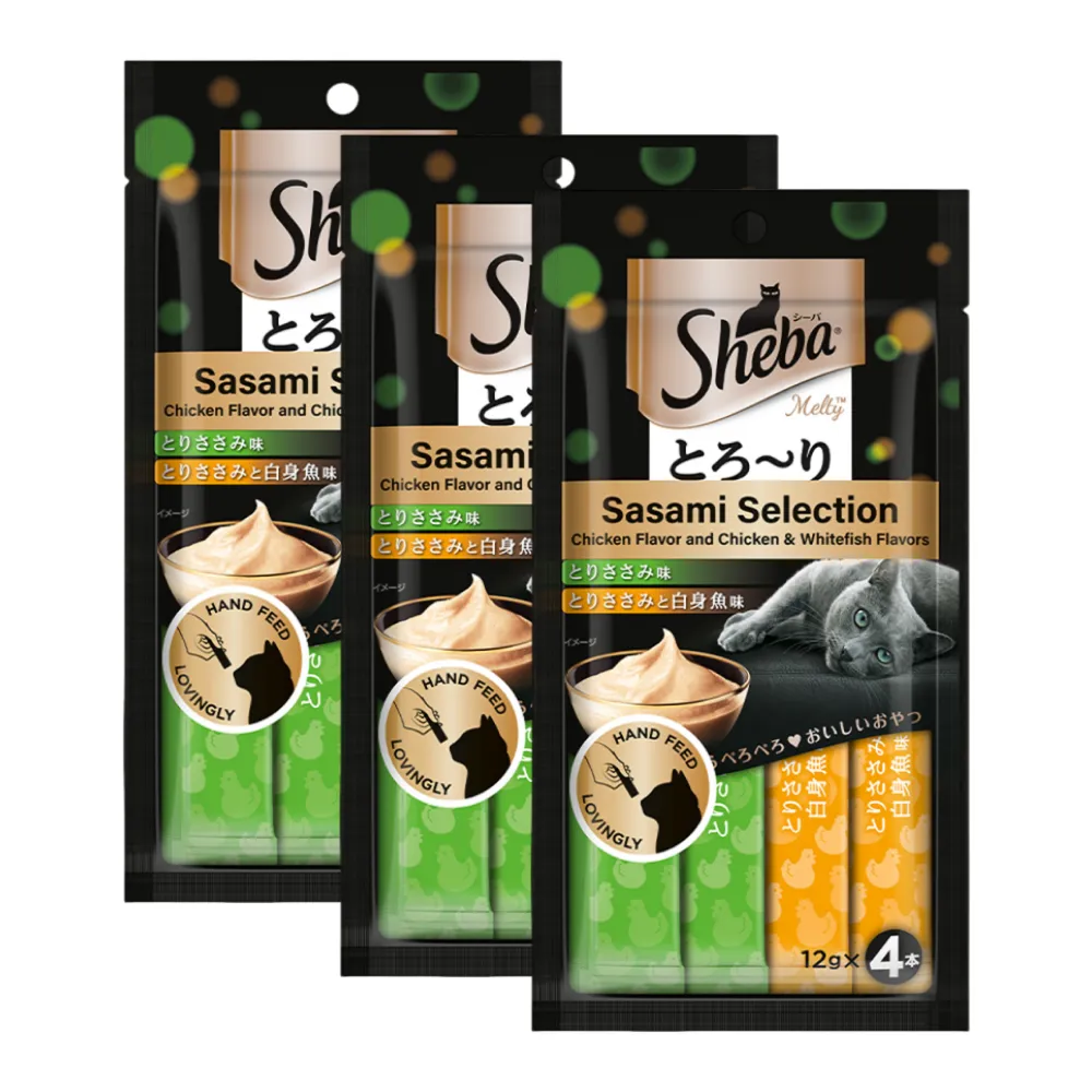 Sheba Chicken & Chicken Whitefish Sasami Selection Melty Premium Cat Treats
