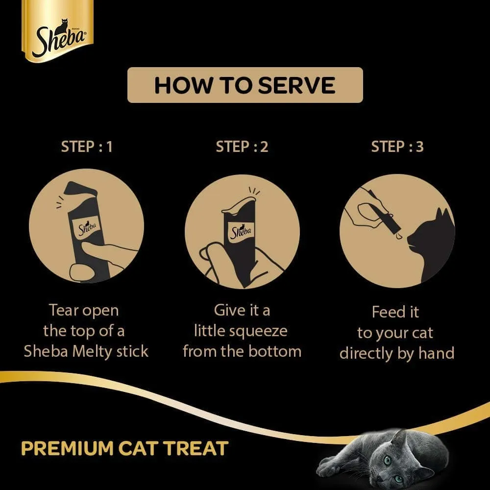 Sheba Chicken & Whitefish Sasami Melty Premium Treats and Trixie Catnip Play Spray for Cats Combo