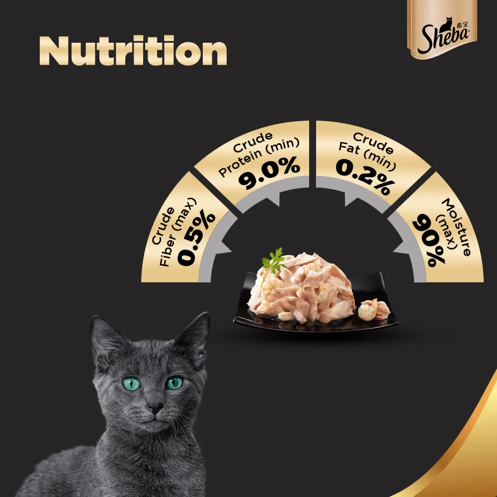 Sheba Complete Nutrition Tuna White Meat & Snapper In Gravy Cat Wet Food