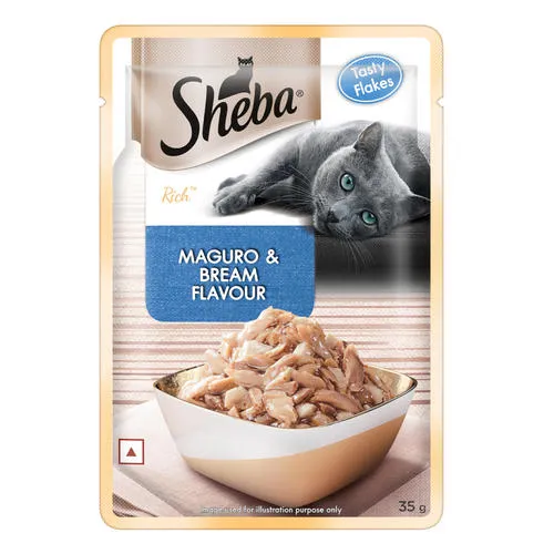 Sheba Maguro & Bream Fish and Tuna Pumpkin & Carrot In Gravy Rich Premium Cat Wet Food Combo