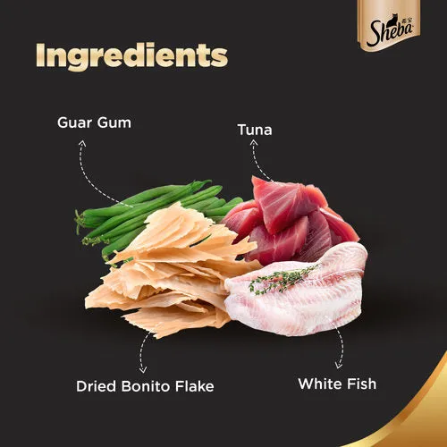 Sheba Maguro & Bream Fish Mix and Fish with Sasami Premium Cat Wet Food Combo