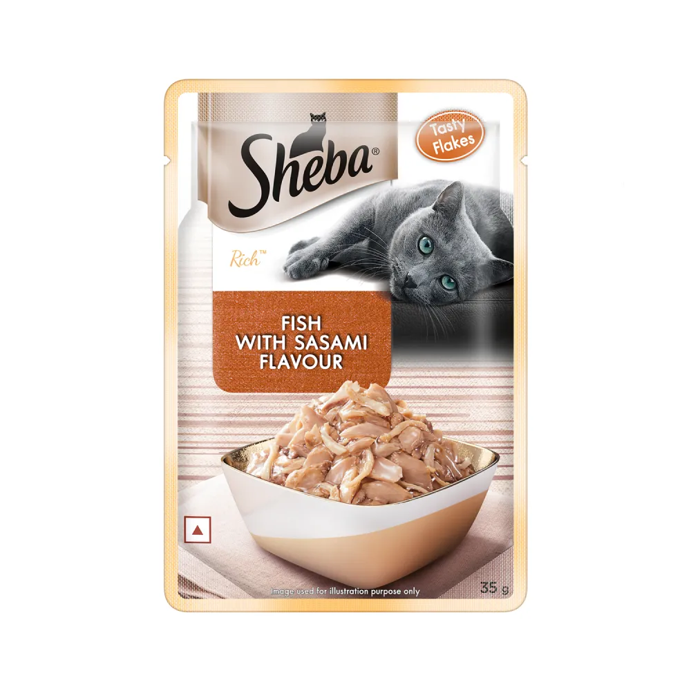 Sheba Skipjack & Salmon, Fish with Sasami and Maguro & Bream Fish Mix Premium Cat Wet Food Combo