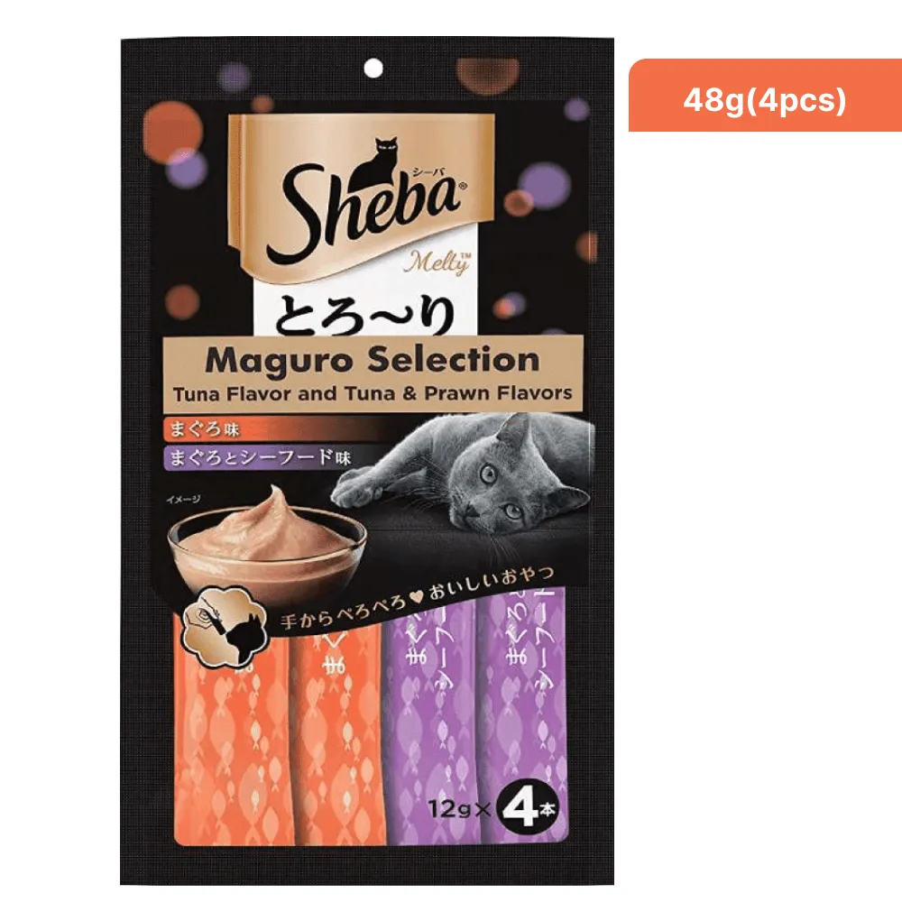 Sheba Tuna & Prawn Melty Treats with Trixie Matatabi Chew Sticks Combo for Cats